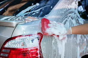 hand car wash with sponge